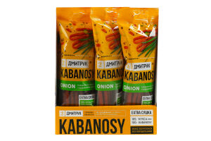 Снеки мясные из свинины с добавлением лука Kabanosy Дмитрук в/к м/у 80г