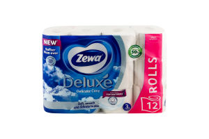 Бумага туалетная 3-х слойная Delicate Care Deluxe Zewa 12шт