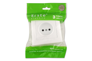 Розетка біла без заземлення Ерсте