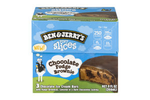 Ben & Jerry's Chocolate Ice Cream Bars Pint Slices Chocolate Fudge Brownie - 3 CT