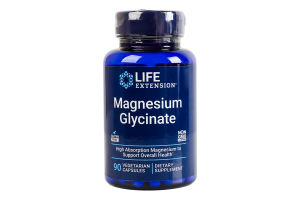 Добавка диетическая вегетарианские капсулы Глицинат магния Life Extension 90шт