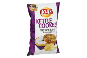 Lay's Kettle Cooked Potato Chips Everything Bagel with Cream Cheese