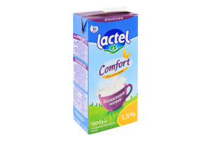 Молоко 1.5% безлактозне ультрапастеризоване Комфорт Lactel т/п 1000г