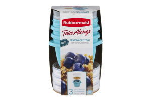 Rubbermaid Take Alongs With Removable Tray - 3 CT