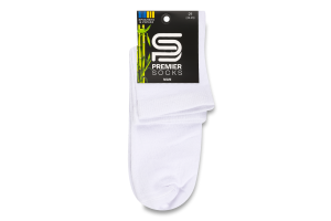 Носки мужские бамбуковая пряжа средний паголенок Premier socks 29 белый