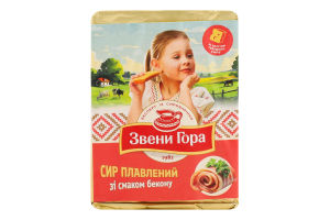 Сир плавлений 36% порційний зі смаком бекону Звени Гора м/у 70г