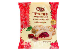 Пряники глазированные с вишневой начинкой БКК м/у 300г