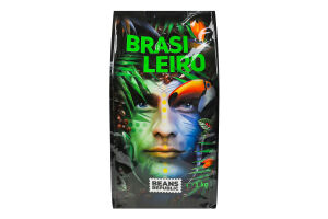 Кофе натуральный жареный в зернах Brasileiro Beans Republic м/у 1кг