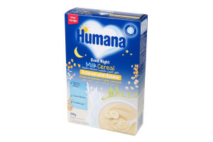 Каша молочна для дітей від 6міс суха 5 злаків з бананом Солодкі сни Humana к/у 200г