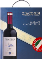 Вино 3л 12.5% червоне напівсухе Мерло Vino D`italia Giacondi к/у