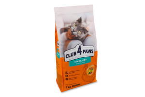 Корм д/дорослих стерилізованих котів Premium з індичкою сухий 2кг Club 4 Paws