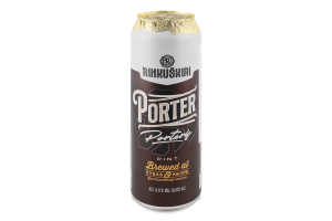 Пиво 568мл 6% темне фільтроване пастеризоване Porter Rinkuskiai з/б
