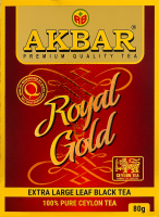 Чай чорний байховий крупнолистовий Royal Gold Akbar букет к/у 80г