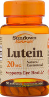 Sundown Naturals Lutein 20mg Dietary Supplement Softgels - 30 CT
