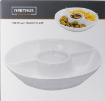 Тарілка для закусок Nerthus порцелянова 3 секції