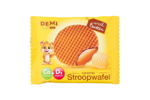 Вафля з карамельною начинкою та вершковим маслом Stroopwafel D.E.M.I. м/у 33г