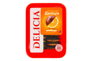 Печиво здобне збивне зі смаком апельсина Деліція Delicia лоток 300г