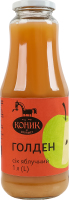 Сок неосветлённый пастеризованный яблочный Голден Gourmet Коник с/бут 1л