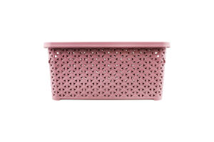 Кошик 10л пудровий з кришкою Diomedea