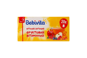 Фіточай для дітей від 6міс фруктовий вітамінний Bebivita к/у 20х1.5г