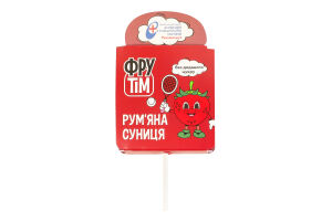 Льодяник натуральний на паличці Стиглий кавун ФруТім к/у 10г