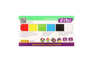 Пластилін Kids Line 6кольорів 96г ZiBi