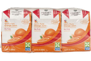 Ahold 100% Pure Orange Juice No Pulp - 6 CT