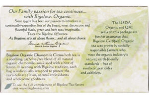 Bigelow All Natural Organic Chamomile Citrus Caffeine Free Herb Tea - 20 Tea Bags