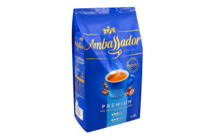 Кава натуральна смажена в зернах Premium Ambassador м/у 1кг