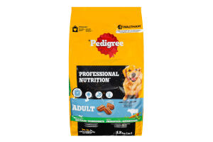 Корм сухий повнораціонний для дорослих собак З яловичиною та овочами Pedigree кг