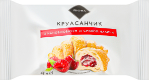 Круассанчик с наполнителем со вкусом малины RIOBA м/у 45г