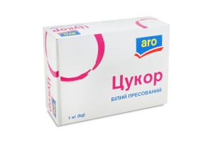 Сахар белый свекловичный прессованный быстрорастворимый ІІ категории aro к/у 1кг