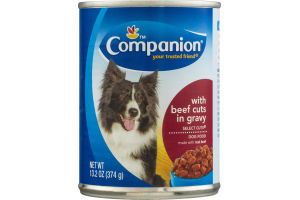 Companion Dog Food Beef Cuts in Gravy