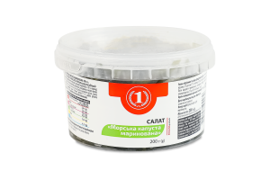 Салат із морської капусти маринований ТМ "1" п/у 200г