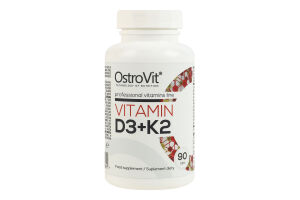 Добавка диетическая таблетки Vitamin D3+K2 OstroVit 90шт