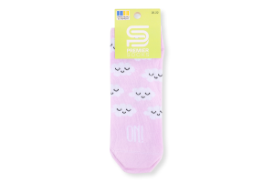 Шкарпетки дитячі Premier socks короткі хмарки р.20-24 св фіолетові Арт.7426