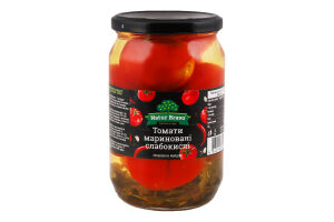 Томати мариновані слабокислі стерилізовані Преміум Natur Bravo в/ґ c/б 670г