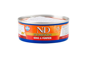 Корм д/котів N&D беззерновий з перепілкою та гарбузом 70г ж/б Farmina
