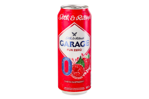 Пиво специальное 500мл безалкогольное пастеризованное Taste Raspberry Fun Zero №0 Seth&Riley's Garage ж/б