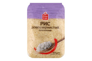 Рис длинозернистый шлифованный пропаренный Fine Life м/у 800г