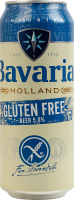 Пиво 0.5л 5% світле фільтроване пастеризоване безглютенове Bavaria з/б