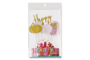 Набір топерів Buromax Happy Birthday 11х7см 10шт