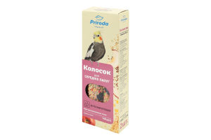 Корм-лакомство для средних попугаев Мультифрукт Колосок Природа к/у 140г