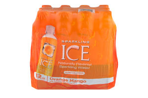 Sparkling Ice Naturally Flavored Sparkling Water Orange Mango - 12 CT
