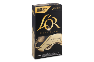 Кофе натуральный жареный молотый в капсулах Or Absolu Espresso L’OR к/у 52г
