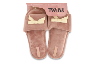 Тапочки открытые домашние женские Twins №5599 36-37 бежевый