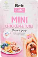 Корм д/собак малих порід з філе курки та тунця в соусі 85г пауч Бріт Кеа