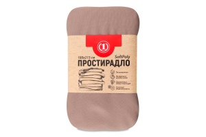 Простыня шоколадная 180х215см №1475457 ТМ "1" 1шт