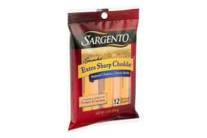 Sargento Snacks Extra Sharp Cheddar Cheese Sticks - 12 CT