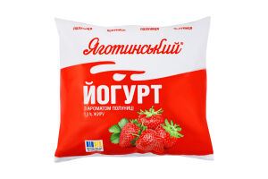 Йогурт 1.5% с ароматом клубники Яготинський м/у 400г